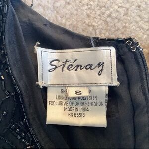 Silk Beaded Sténay vintage top.Sz S some alterations see measurements